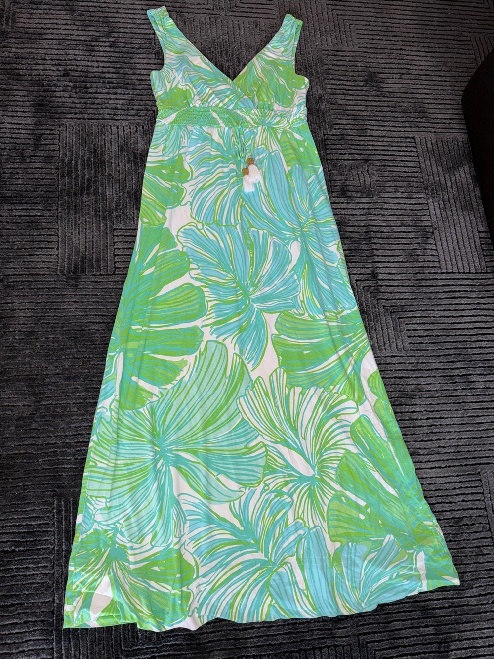 Lilly Pulitzer Pink-Label Green & Aqua Striped Top